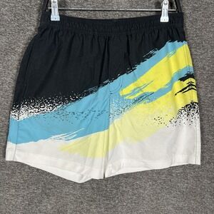 Chubbies Shorts Mens Medium Black Blue‎ Yellow Swim Trunks 7 Inseam Lined